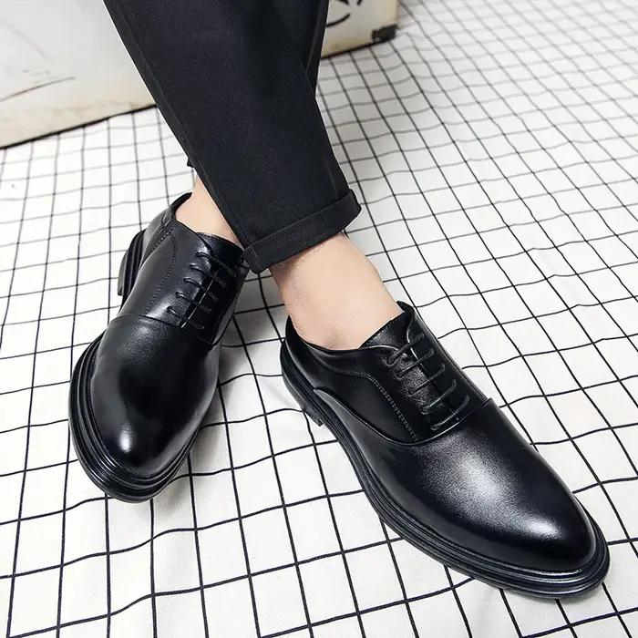 Classique Oxfords chaussures hommes rétro décontracté affaires chaussures en cuir Social pour hommes