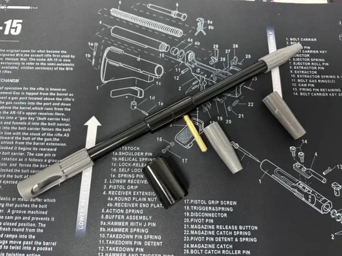 Guide d'alésage de pistolet tactique universel 8 pièces.17Cal.22Cal.30Cal