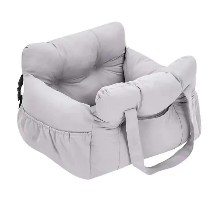 Siège auto pour chien avec ceinture de sécurité – Lit de voiture antidérapant pour petits chiens