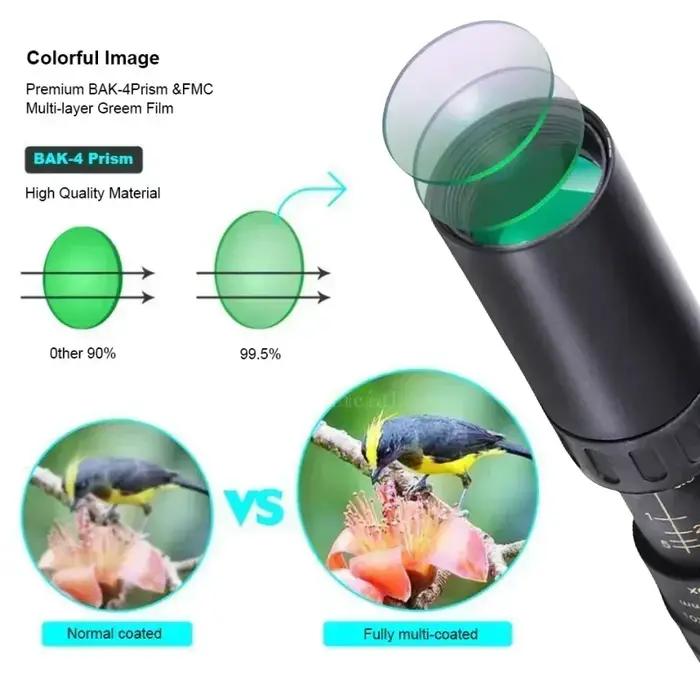 Téléscope Binoculaire 10-300x40 HD Longue Portée Professionnel Vision Nocturne pour Chasse
