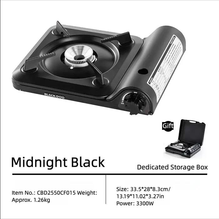 Réchaud à gaz portable Blackdog 3300W haute puissance pour camping, pique-nique, randonnée, pêche, c