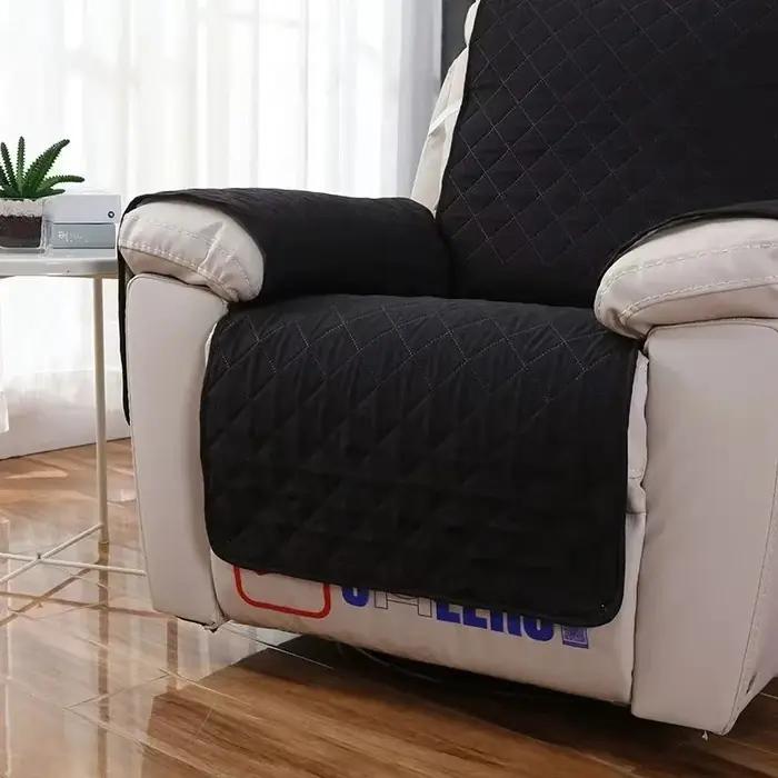 Housse de canapé inclinable antidérapante en polyestère solide pour salon élégant et protégé des animaux de compagnie occasions spéciales