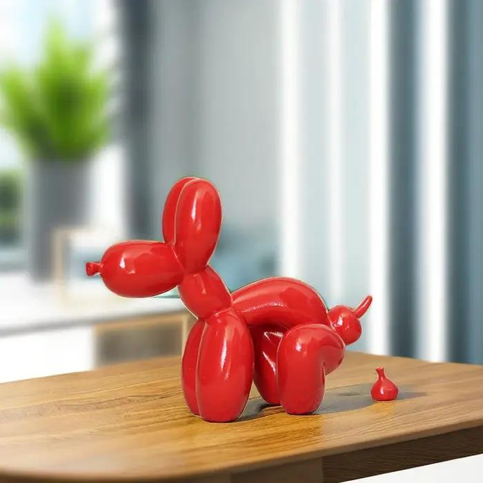Vilead-Statue Pop Art en résine avec ballon drôle