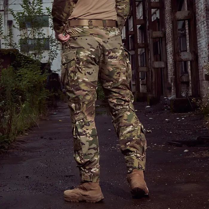 Pantalon combat camouflage cargo tactique entraînement - Survêtement chasse trekking multicam outdoor