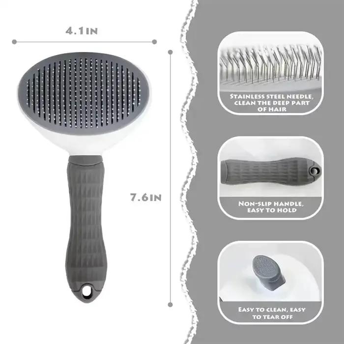 Brosse pour chien et chat, peigne autonettoyant pour enlever les poils d'animaux, outils de toilettage pour chiens et chats, peigne démêlant pour animaux de compagnie, accessoires pour chiens