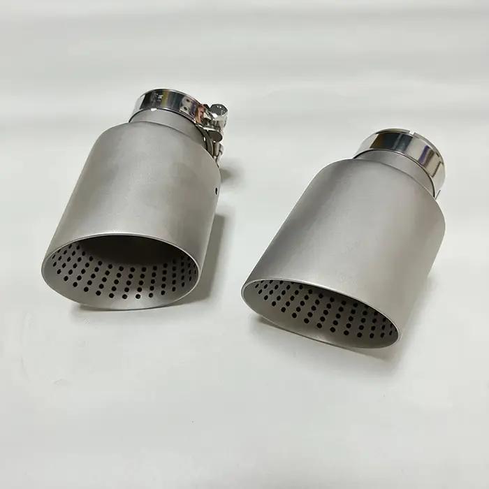 1 pièces accessoires de voiture buse d'échappement mat 304 acier inoxydable système de silencieux de