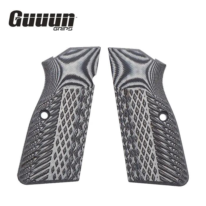 Poignées Guuun G10 pour Browning Hi Power et Tisas Regent BR9, Texture diamant ailes d'aigle