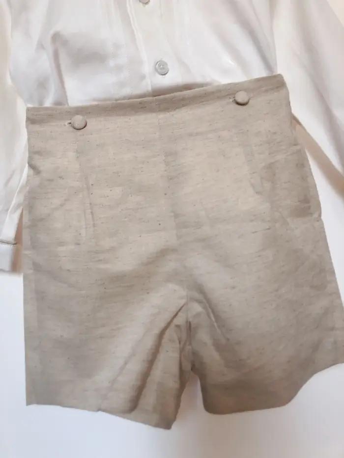 Ensemble de vêtements de boutique pour enfants, coton, lin, ingent, manches longues, tenue trempée,