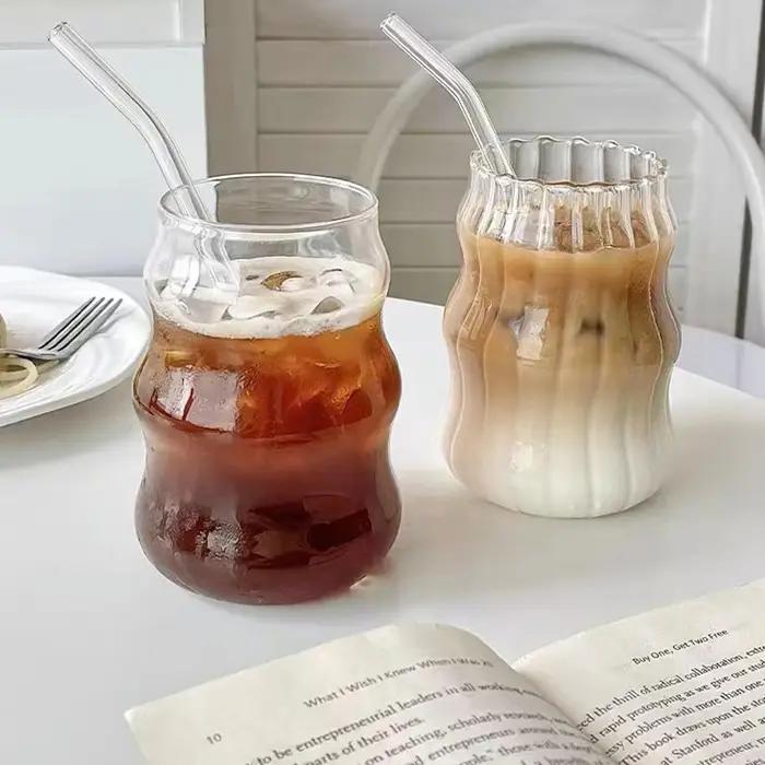 Pailles en verre écologiques réutilisables, 1 à 10 pièces, en métal avec brosses, pour boissons, Smo