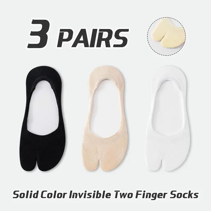 3 paires de chaussettes d'été en coton pour femmes