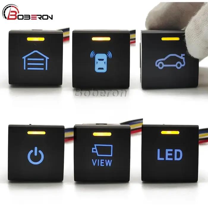 Bouton de commutation de coffre de vue de caméra de voiture, lumière LED, marche et arrêt, Toyota Ca