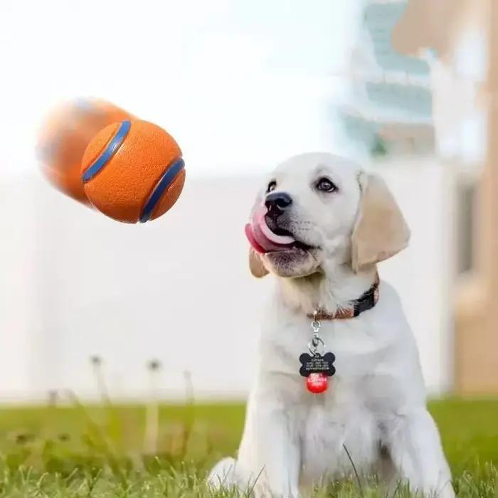 Balle de chien indestructible caoutchouc pour mâchage agressif jouets à mâcher pour chiens durables et sécuritaires occasions spéciales et quotidienne