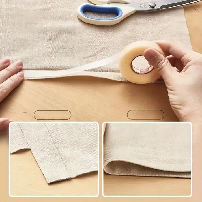 1 rouleau de ruban adhésif double face pratique pour ourlet sans couture