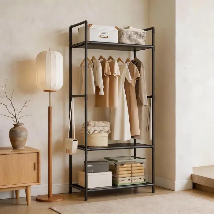 Porte-manteau multifonctionnel avec cintres