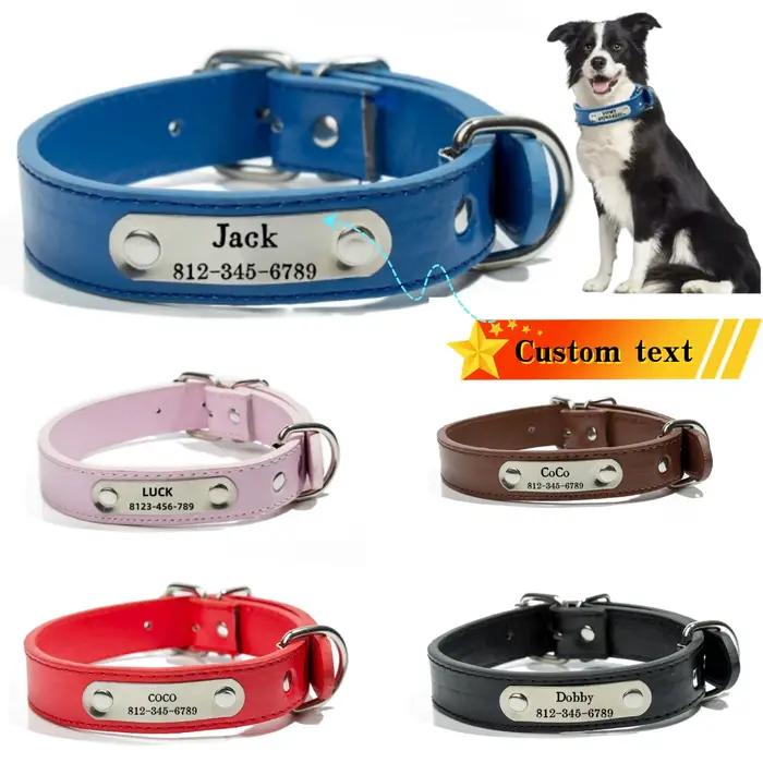 Collier de chien sculpté avec nom personnalisé