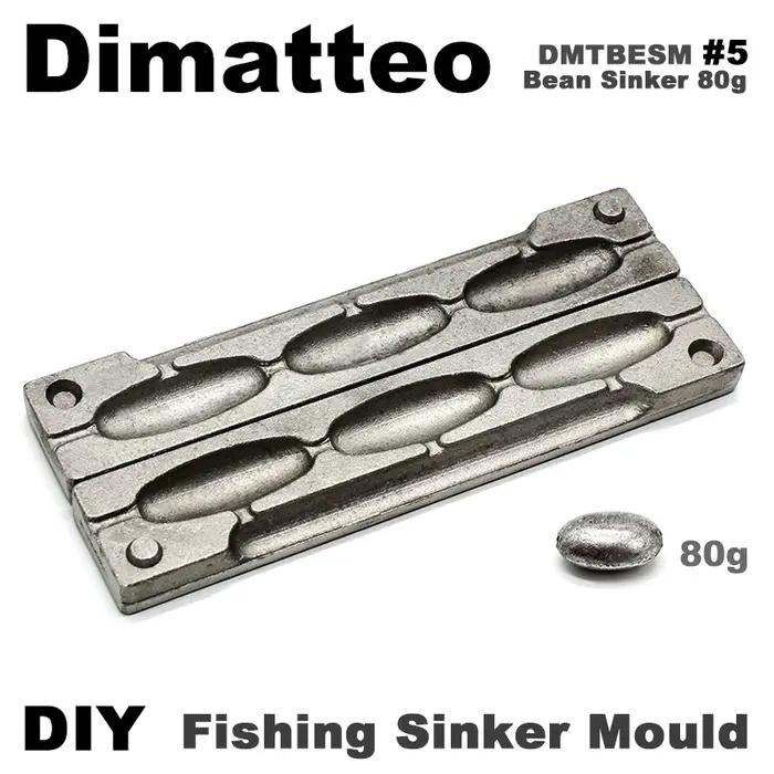 Moule de plomb de haricot de pêche pour pêche en mer, rivière et lac pour plombs personnalisés 80g trois cavités