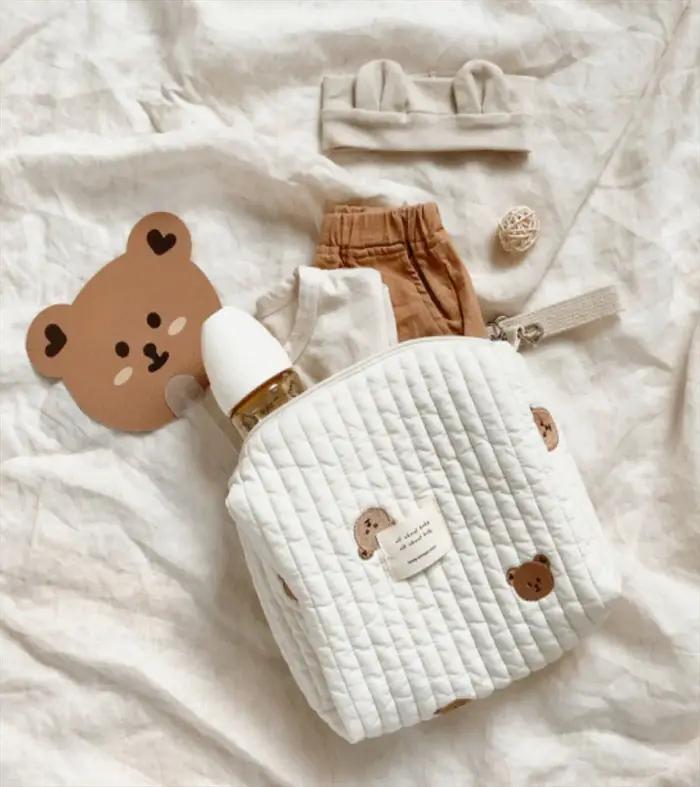 Ins coton sac à couches pour poussette sac suspendu articles pour bébé caddie