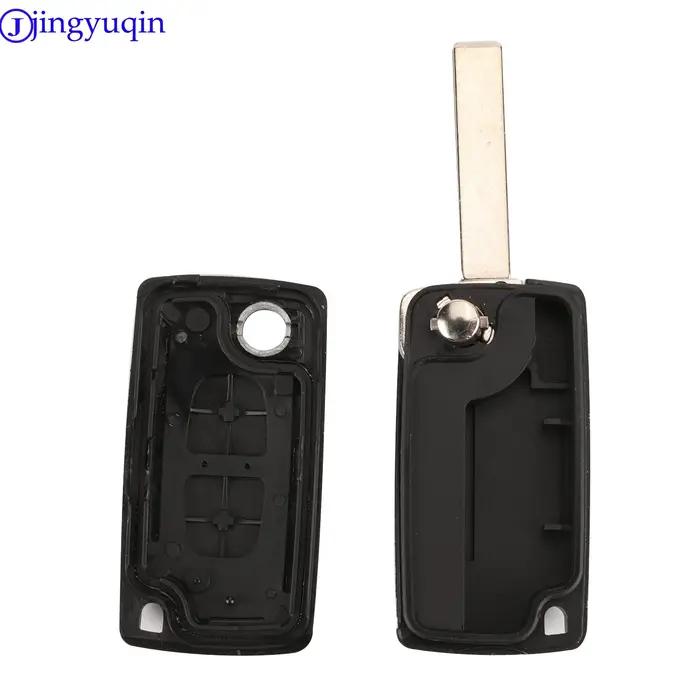 Jingyuqin 20ps Coque Porte-clés de Voiture Pour Peugeot 307 407 308 607 Pour Citroen C2 C3 C4 C5 C6