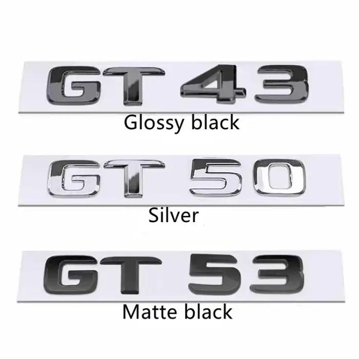 Autocollant de coffre arrière en ABS 3D, lettre de badge S, style emblème, argent, noir, rouge pour