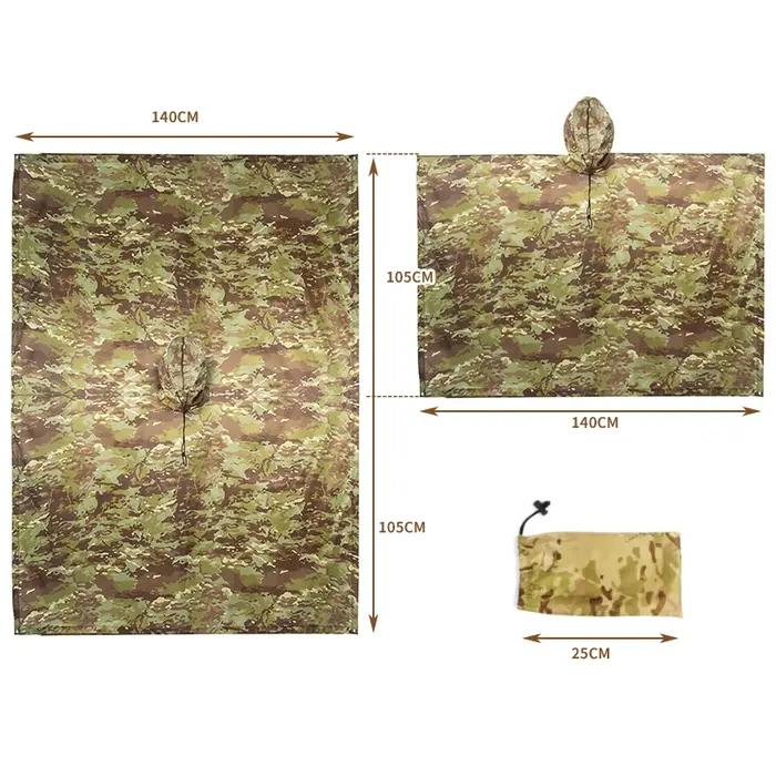 Accessoires guerre combinaison tactique pluie militaire imperméable Poncho armée parapluie équipement Ghillie observation des oiseaux en plein air maison chasse