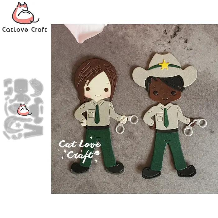 Catlove-Matrices de Découpe en Métal pour Garçon et Fille, Cailloux de Scrapbooking, Carte de Découp