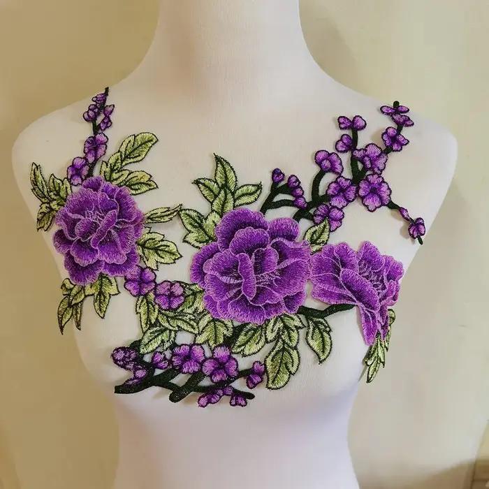 Patchs brodés polyester 3D pour réparation et décoration de vêtements femmes mode ocassions spéciales