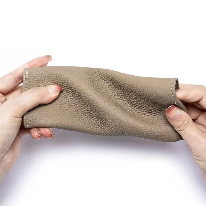 Sac à lunettes de lecture en cuir véritable, étui pour hommes et femmes, support de rangement pour l