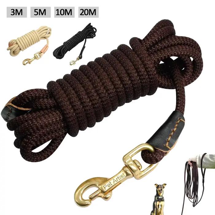Laisse de suivi pour chien robuste PET ARTIST en nylon pour entraînement et promenade de longue distance pour chiens de toutes tailles et toutes saisons