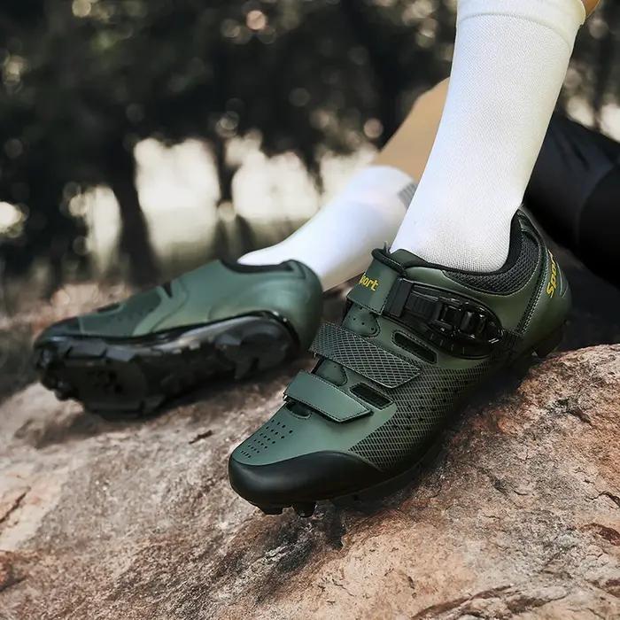 Chaussures de cyclisme professionnelles pour hommes, baskets SPD à taquet plat pour vtt, autobloquan