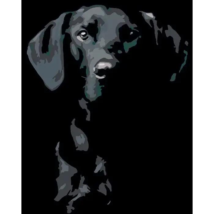 Gatyztoire coloriage par numéros chien animaux bricolage adultes Kits sur toile avec cadre peinture
