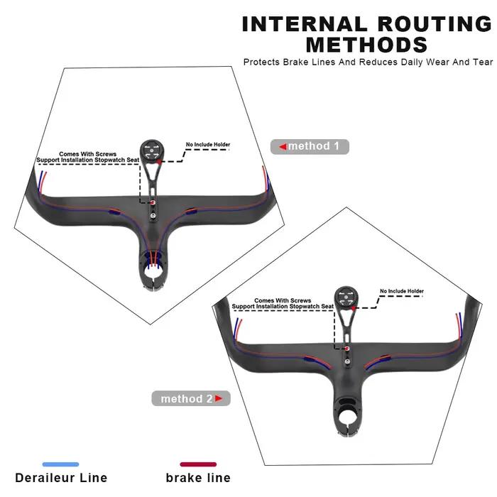 Guidon de vélo de route en carbone RXL SL intégré avec potence 1-1/8 pouces, guidon de vélo en carbo