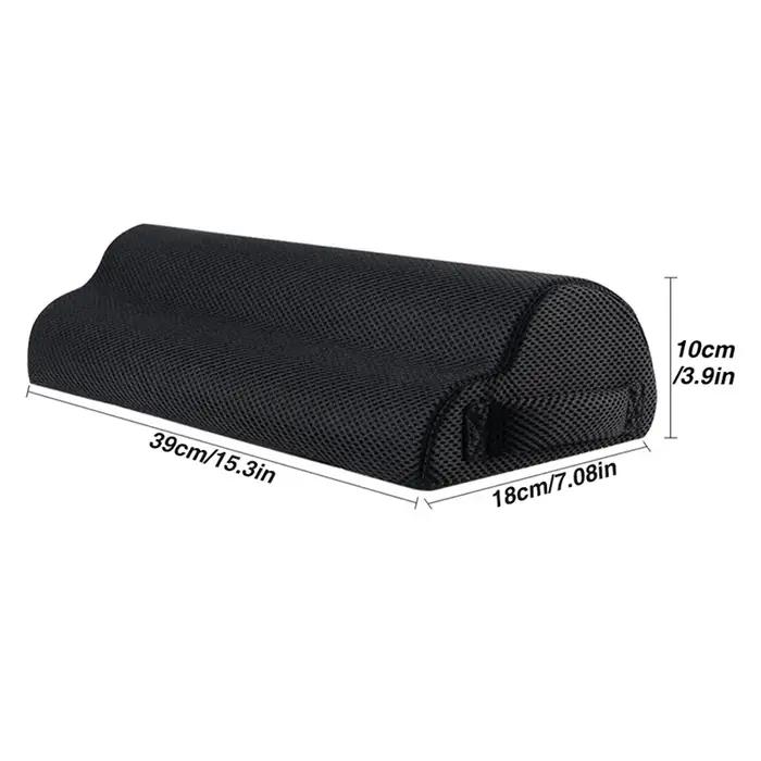 Tabouret de pied de bureau en mousse à mémoire de forme pour maison et bureau, noir, ergonomique, confortable, antistress, idéal pour les pieds et la posture