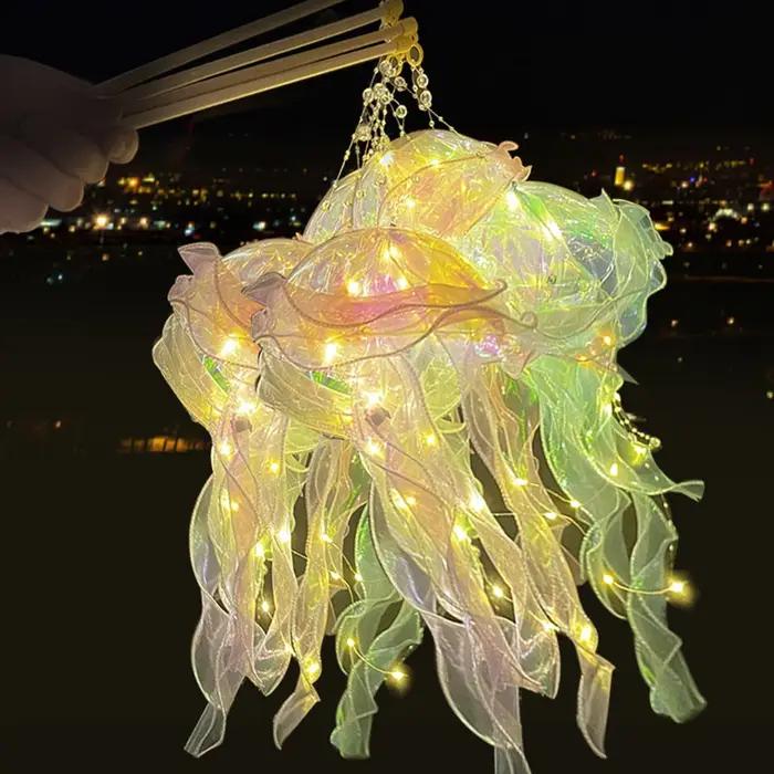 5-1 pièces RGB méduse lampe colorée veilleuse méduse atmosphère lumière lampe suspendue plafond lant