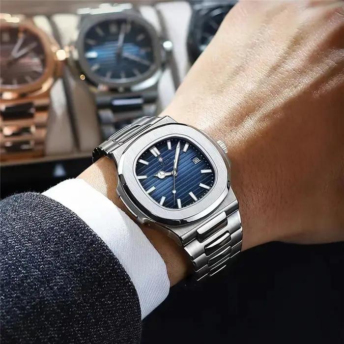 Montre automatique homme luxe - Mouvement casual business - Montre-bracelet quartz cadeau masculin