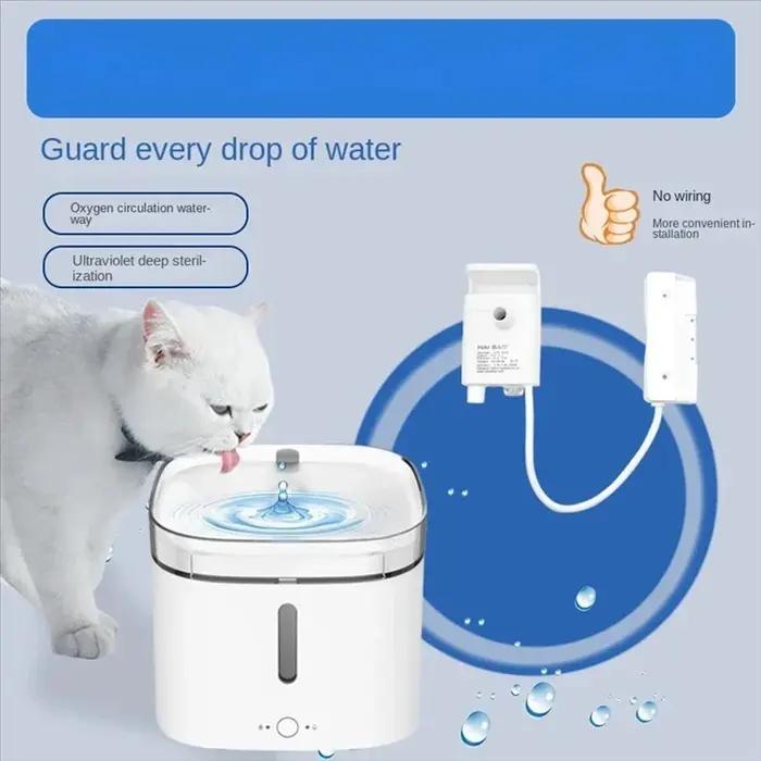 Pompe distributrice d'eau pour animaux de compagnie avec ultrafiltration pour robinet pour chiens et chats occasions quotidiennes et cadeaux