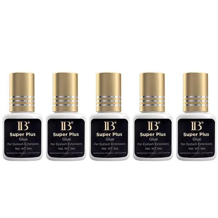 10 bouteilles IB IBeauty Super Plus colle pour Extensions de cils 5ml corée capuchon doré faux