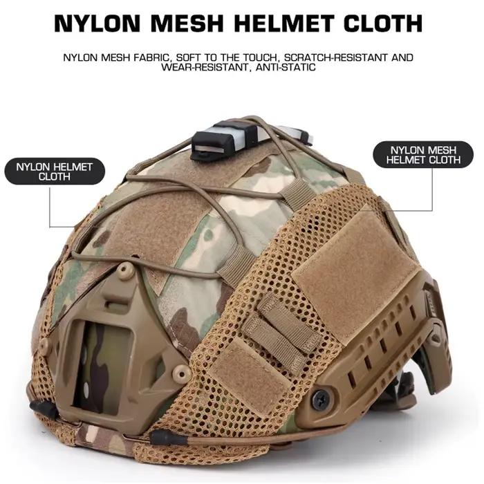 Housse OPHIDIAN pour casque Fast MH PJ BJ OPS-Core - Couverture tactique airsoft paintball avec cordon élastique