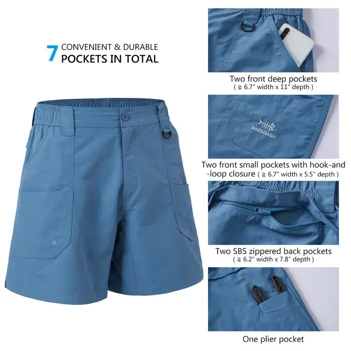 Bassdash-Short cargo de pêche pour homme, séchage rapide, randonnée, multi-poches, FS25M, Udisled 50