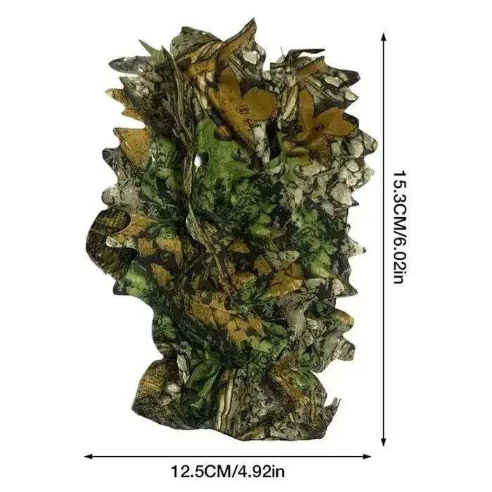 Gants camouflage 3D feuilles 3 pièces confortables anti-dérapants durables pour chasse photo