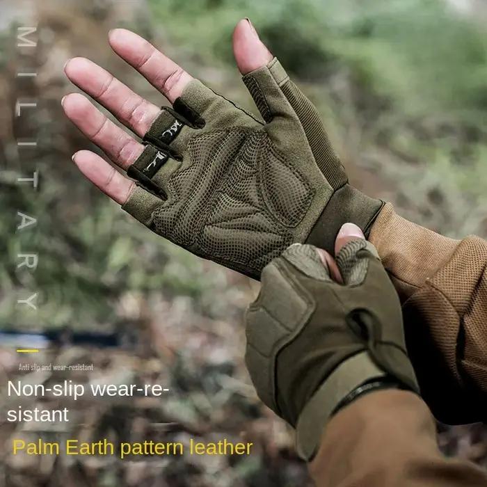 Gants tactiques mi-doigts homme femme montagne vélo résistants respirants équitation chasse outdoor