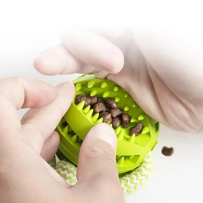 Jouet pour chien, balle distributrice de friandises en corde de coton durable