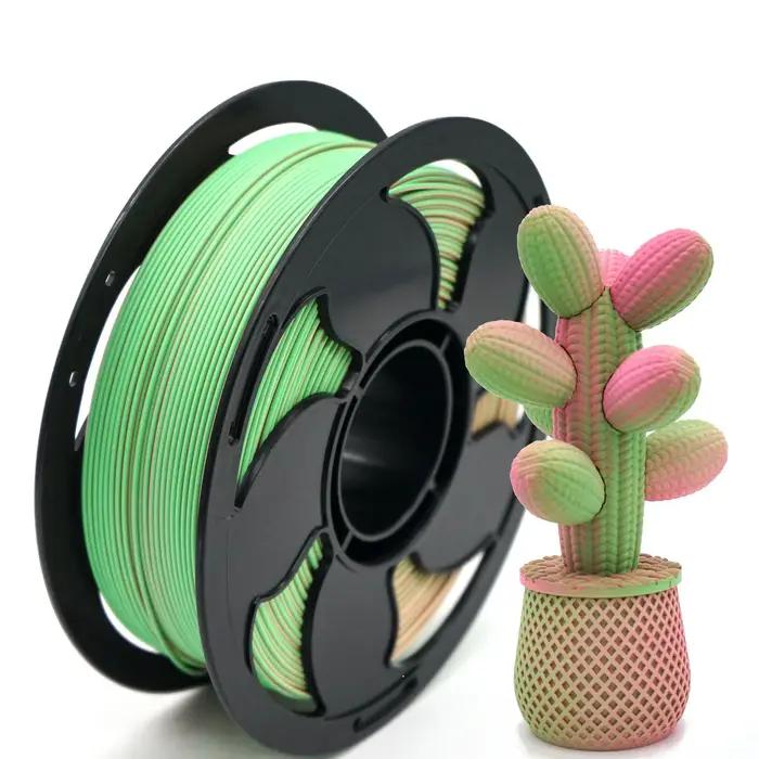 Filament d'impression 3D en PLA métallique coloré et scintillant pour modèles et accessoires finition métallique brillante multicolore occassions spéciales装饰去除后的内容如下: 将您的3D创作变成真正的艺术品 欢迎体验我们的PLA金属色打印线材,色彩鲜艳且闪耀。想象一下,您的模型和配件将变得光彩夺目、独一无二。具有金属光泽的多色表面处理,让您的创作在任何展览上都能成为焦点。无论您是才华横溢的设计师还是热衷于创造的爱好者,这种线材都是为您准备
