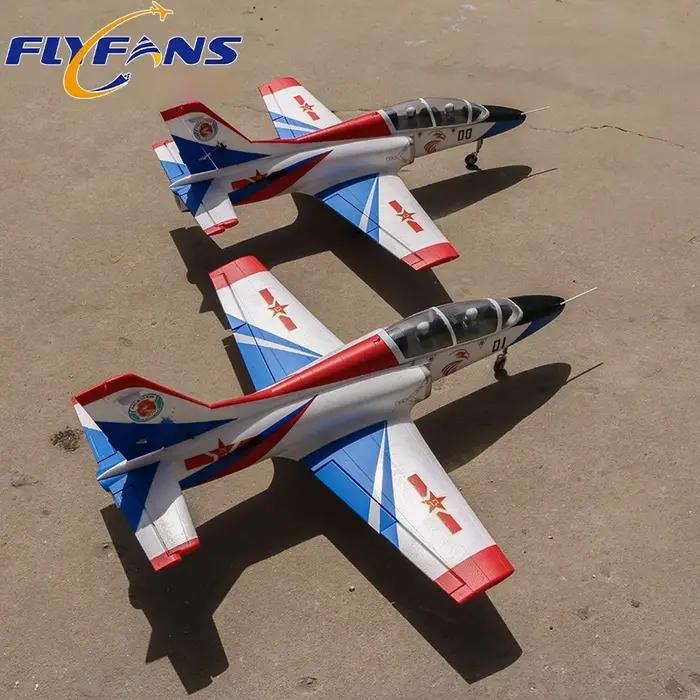 Modèle d'avion FLYFANS 64 mm, avion d'entraînement K-8 à canards, avion de chasse K8, avion d'entraînement d'entrée de gamme, avion télécommandé à voilure fixe