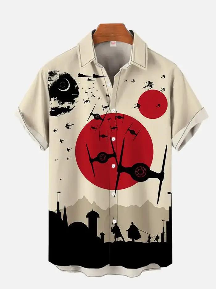 Chemise hawaïenne à manches courtes pour hommes