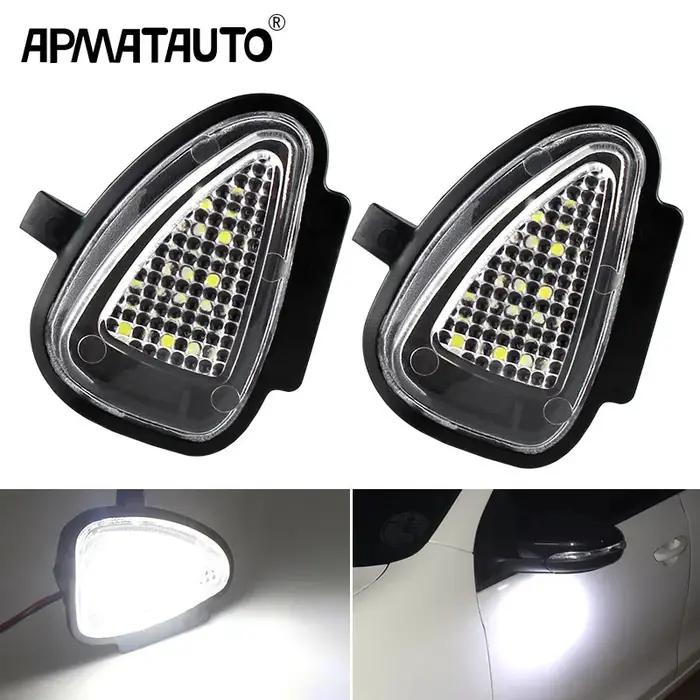2 pièces sans erreur blanc Led sous le miroir latéral flaque lumière Canbus pour VW Golf 6 MK6 GTI R