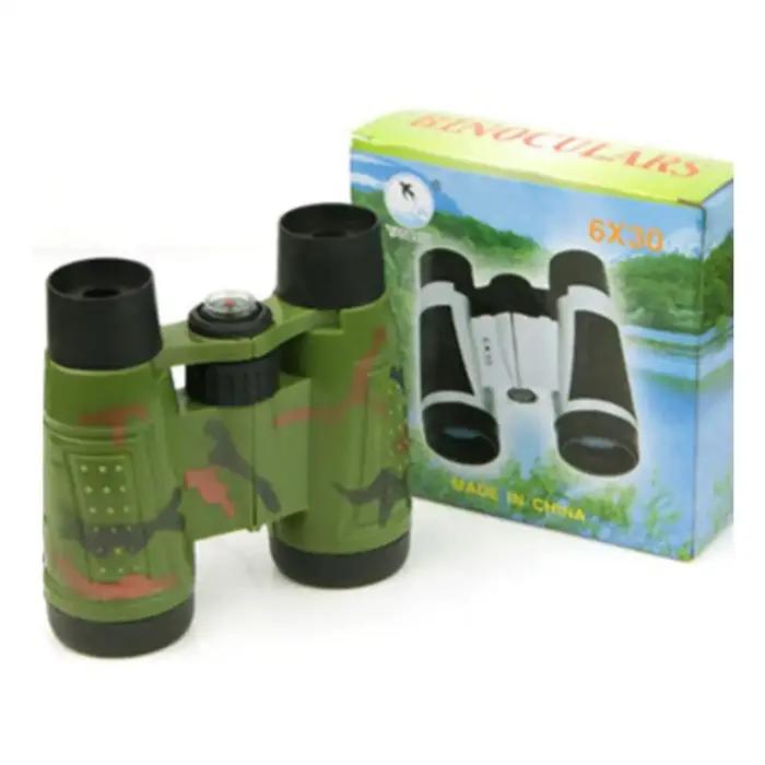Jumelles jouet 6x30 pliantes pour enfants - Télescope simulation chasse et survie outdoor jouet éducatif