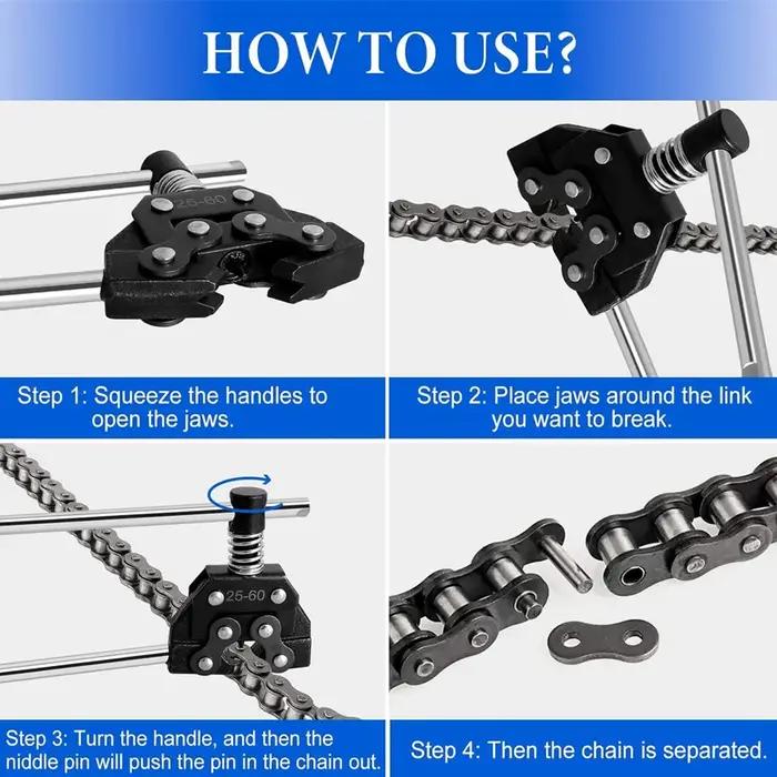 #25-60 Roller Chain Breaker Detacher Cutter Chaîne Extracteur Titulaire Outils Kit pour Moto Vélo Al