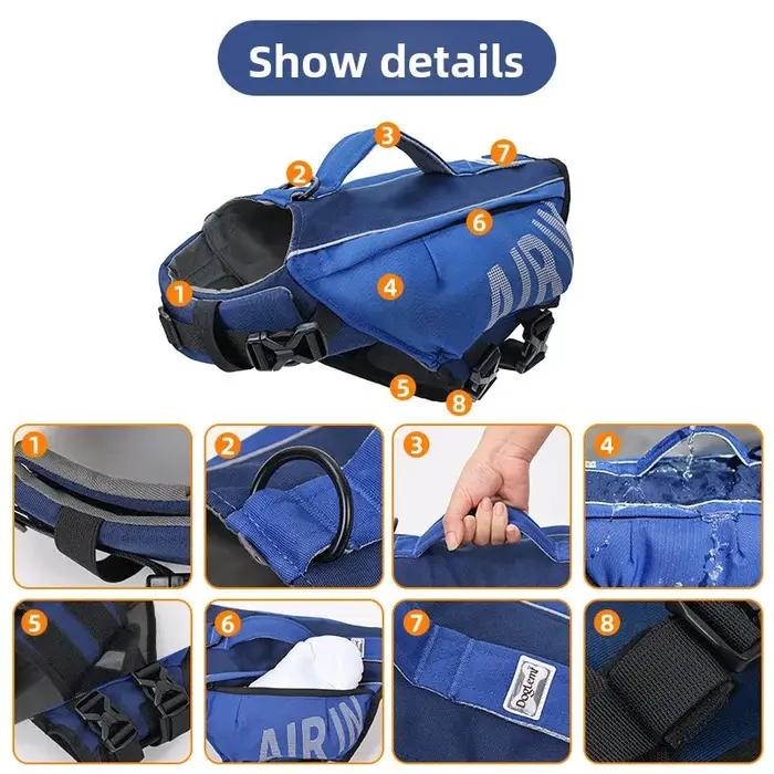 Gilet de sauvetage pour chien avec airbags