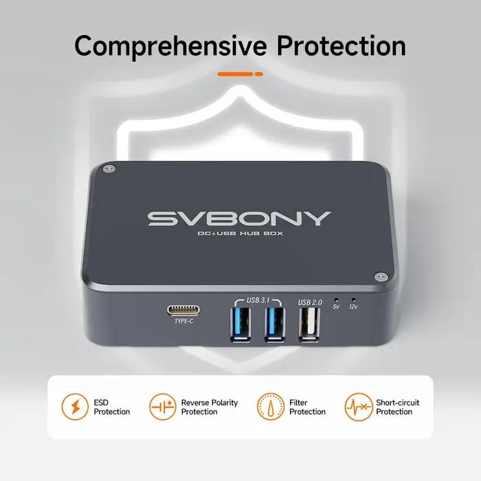 Svbony SV241 astronomie Micro DC + USB HUB Box USB3.1 sortie de lecture haute vitesse et Interface t