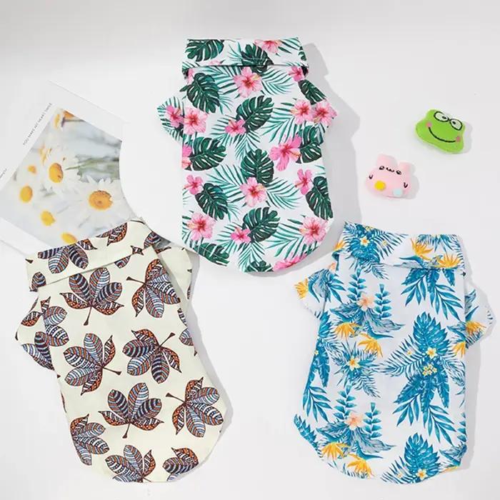 Chemises de Style hawaïen pour chiens de petite et moyenne taille